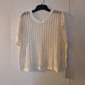 Cupshe Cream Open-Knit Women's Sweater